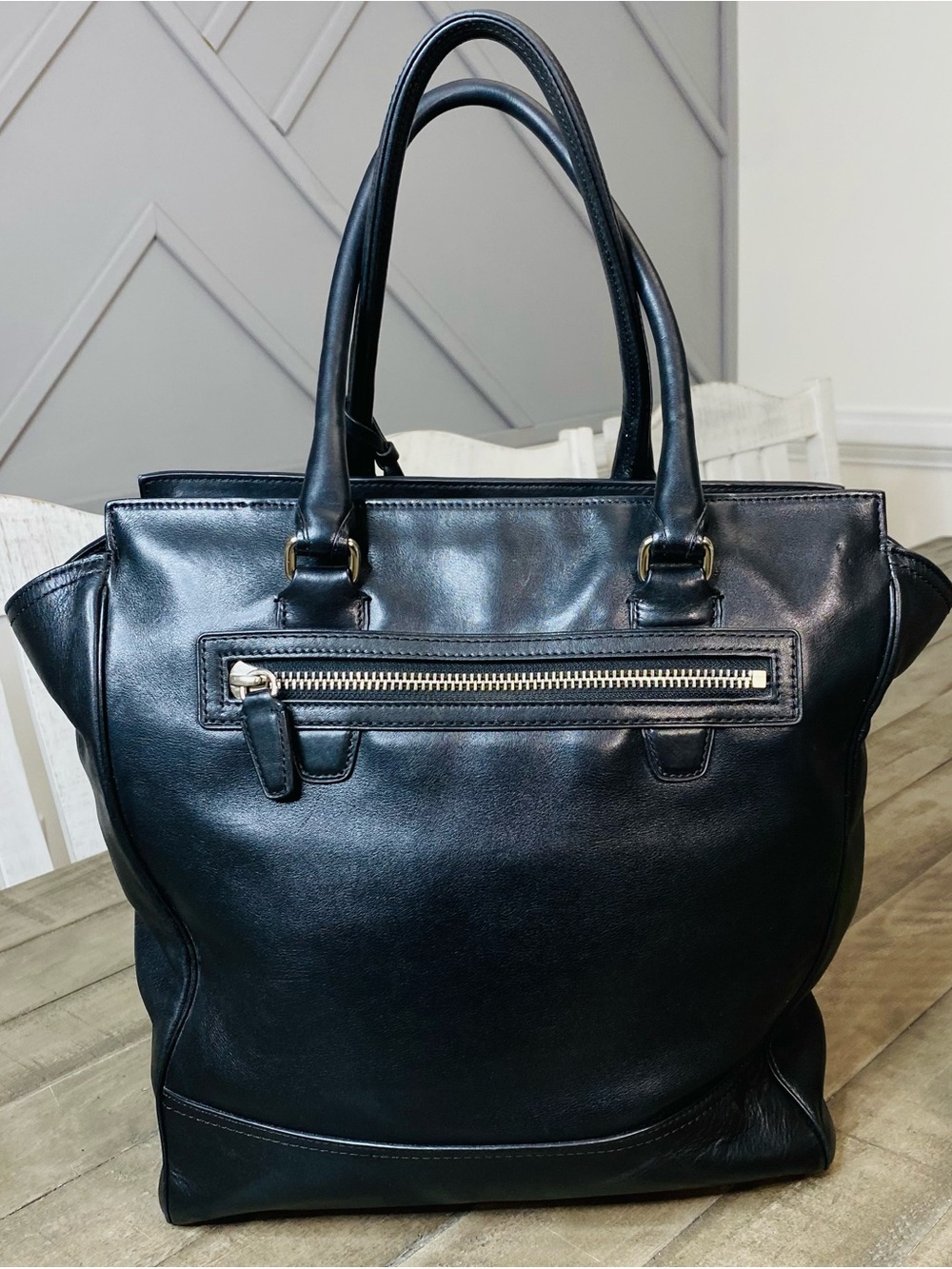 Coach Legacy Tanner Tote Black Glove Tanned Leather Tassel Bag 19924 - Picture 6 of 11